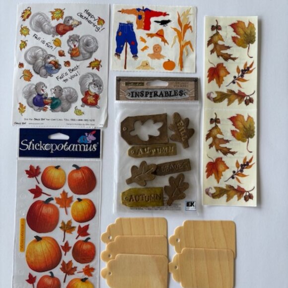 FALL AUTUMN Scrapbook Junk Journaling Card Making Stickers Diecuts Embellishment - Picture 2 of 4